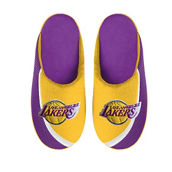 FOCO Men's Los Angeles Lakers Big Logo Color Edge Slippers