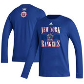 adidas Men's Royal New York Rangers Reverse Retro 2.0 Fresh Playmaker Long Sleeve T-Shirt