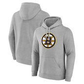Fanatics Branded Men's Heather Gray Boston Bruins Primary Logo Pullover Hoodie