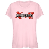 Mad Engine Juniors Minecraft Logo Hearts T-Shirt