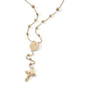 Rosary Style Necklace in 18k Gold-plated Sterling Silver