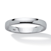 Polished Wedding Ring in Sterling Silver (2.5mm)
