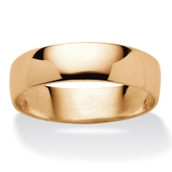 Polished Wedding Band in 14k Gold Plated Sterling Silver (5mm)