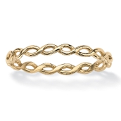 Braided Twist Ring in 10k Yellow Gold