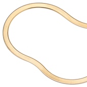 10k Yellow Gold Herringbone Ankle Bracelet Adjustable 9