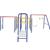 ActivPlay Modular Jungle Gym with Swing Set, Monkey Bar and Hanging Bridge