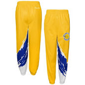 Mitchell & Ness Youth Gold Golden State Warriors Paintbrush Windbreaker Pants