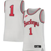Nike Youth #1 White Ohio State Buckeyes Throwback Team Replica Basketball Jersey