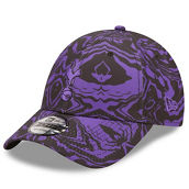 New Era Men's Black/Purple Tottenham Hotspur Allover Print 9FORTY Adjustable Hat