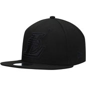 New Era Men's Los Angeles Lakers Black On Black 9FIFTY Snapback Hat