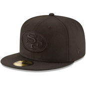New Era Men's San Francisco 49ers Black on Black 59FIFTY Fitted Hat