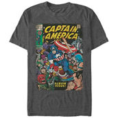 Mad Engine Mens Marvel Captain Front Cover T-Shirt