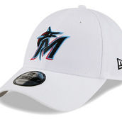 New Era Men's White Miami Marlins League II 9FORTY Adjustable Hat
