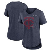 Nike Women's Heather Navy Minnesota Twins Tri-Blend T-Shirt