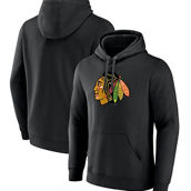 Fanatics Branded Men's Black Chicago Blackhawks Primary Logo Pullover Hoodie