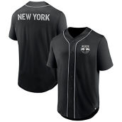 Fanatics Branded Men's Black New York Red Bulls Third Period Fashion Baseball Button-Up Jersey