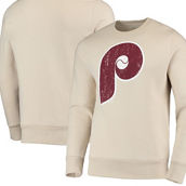 Majestic Threads Men's Threads Oatmeal Philadelphia Phillies Fleece Pullover Sweatshirt