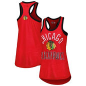 G-III 4Her by Carl Banks Women's Red Chicago Blackhawks First Base Racerback Scoop Neck Tank Top