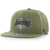 '47 Men's Olive Los Angeles Lakers Ballpark Camo Captain Snapback Hat