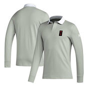adidas Men's 2023 Player Gray D.C. United Travel Long Sleeve Polo
