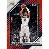 Panini America Giannis Antetokounmpo Milwaukee Bucks Fanatics Exclusive Parallel Panini Instant Opens Title Defense with a Win Single Trading Card - Limited Edition of 99