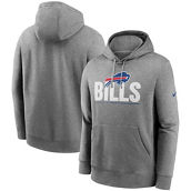 Nike Men's Heathered Charcoal Buffalo Bills Team Impact Club Pullover Hoodie