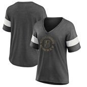 Fanatics Branded Women's Heather Charcoal Vegas Golden Knights Special Edition 2.0 Ring The Alarm V-Neck T-Shirt