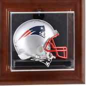 Fanatics Authentic New England Patriots Brown Framed Wall-Mountable Mini Helmet Display Case