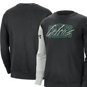 Nike Men's Black/Heather Gray Boston Celtics Courtside Versus Force & Flight Pullover Sweatshirt