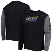 Nike Men's Black Golden State Warriors Courtside Versus Flight MAX90 Long Sleeve T-Shirt