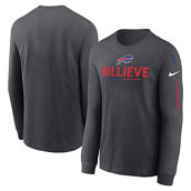 Nike Men's Anthracite Buffalo Bills Team Slogan Long Sleeve T-Shirt