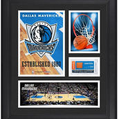 Fanatics Authentic Dallas Mavericks Framed 15'' x 17'' Team Logo Collage with Team-Used Basketball - Limited Edition of 250
