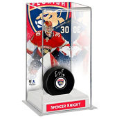 Fanatics Authentic Spencer Knight Florida Panthers Autographed Puck with Deluxe Tall Hockey Puck Case
