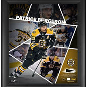 Fanatics Authentic Patrice Bergeron Boston Bruins Framed 15'' x 17'' Impact Player Collage with a Piece of Game-Used Puck - Limited Edition of 500