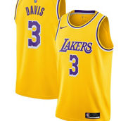 Nike Men's Anthony Davis Gold Los Angeles Lakers Swingman Jersey - Icon Edition