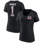 Fanatics Branded Women's Black Cincinnati Bengals Plus Size Mother's Day #1 Mom V-Neck T-Shirt