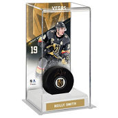 Fanatics Authentic Reilly Smith Vegas Golden Knights Autographed Puck with Deluxe Tall Hockey Puck Case