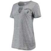 Concepts Sport Women's Gray Minnesota United FC Podium Lace Up T-Shirt