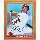 Bowman Chipper Jones Atlanta Braves Autographed 2016 Bowman Chrome Orange Jumbo 1992 Reprint Card - Limited Edition of 25