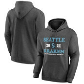 Fanatics Brands - White Label Men's Heathered Charcoal Seattle Kraken Fierce Competitor Pullover Hoodie