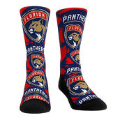 Rock Em Socks Unisex Florida Panthers Allover Logo & Paint Crew Socks