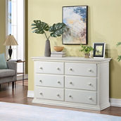 Suite Bebe Connelly Universal 6 Drawer Double Dresser White