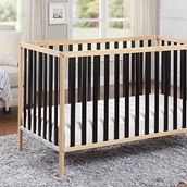 Baby Cache Deux Remi 3-in-1 Convertible Island Crib Natural/Black
