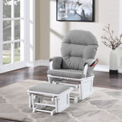Suite Bebe Madison Glider and Ottoman White/Oyster