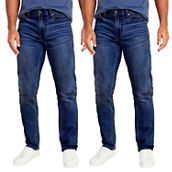 Men's Flex Stretch Slim Fit Straight Jeans-2 Pack