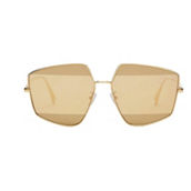 Fendi Stripes Gold Tint and Frame Metal Sunglasses FOL009
