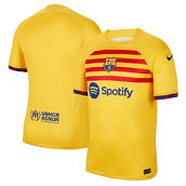 Nike Men's Yellow Barcelona 2022/23 Fourth Breathe Stadium Replica Jersey