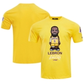 Pro Standard Men's LeBron James Gold Los Angeles Lakers #6 Caricature T-Shirt