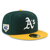 New Era Men's Green Oakland Athletics 2024 Jackie Robinson Day 59FIFTY Fitted Hat