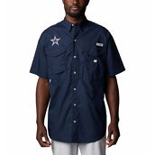 Columbia Men's Navy Dallas Cowboys Bonehead Team Button-Up Shirt